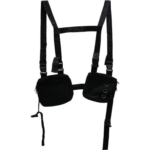 Chest Rig Bags Adjustable Tactical Vest Pocket Hip Hop Streetwear Bag Men Functional Tactical Chest Bag Shoulder Bag Kanye West