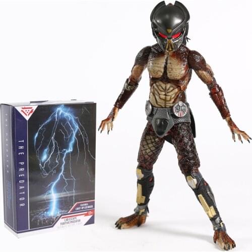 NECA Lab Escape Fugitive Predator Ultimate Action Figure Collectible Model Toy with Light-Up LED Mask