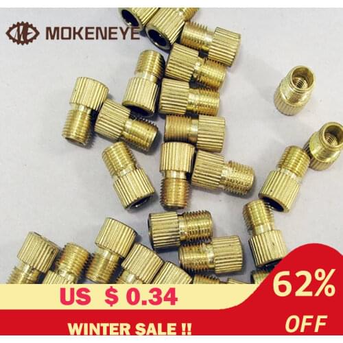 2 Pcs Valve Adapter Convertr Road Bike Bicycle Pump Tube Presta To Schrader with Ring Seal Cycle Accessories Needle Converter