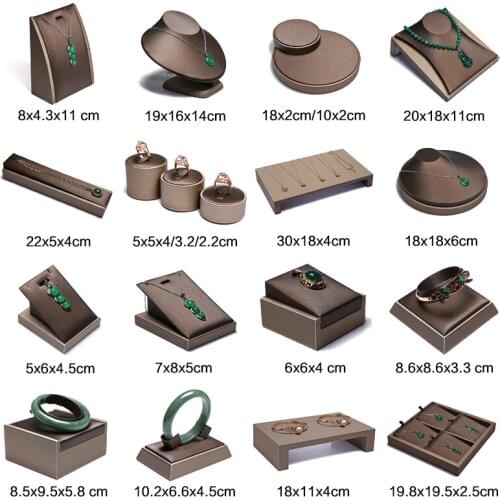 PU Leather Bracelet Display Pendant Necklace Holder Jewellery Counter Stand Bust Ring Earrings Showing Rack Jewelry Organizer