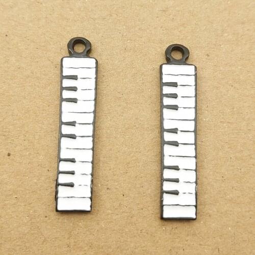 10pcs 6x32mm enamel music charm for jewelry making earring pendant fashion bracelet necklace charm