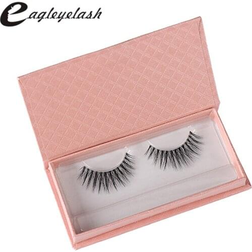 Full Strip Lashes 3D mink Transparent Plastic Lashes % Real Mink Strip Eyelashes Premium False Eyelashes Free shipping 5DF116