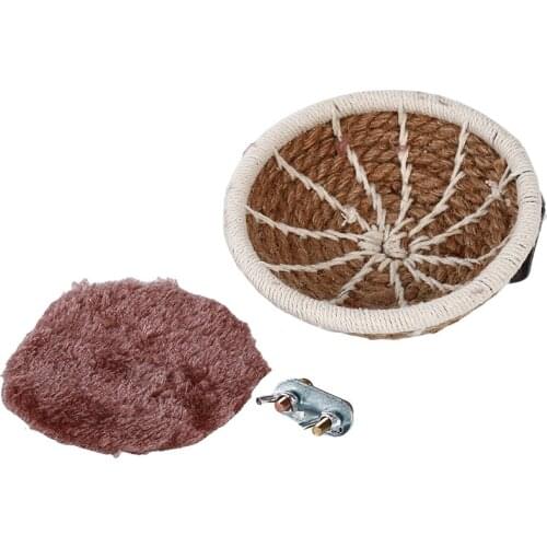 Bird Nest Breeding Hand Knitting Cotton Rope House Home Weave Canary Finch Budgie Decor Bird Stand Parrot Supplies