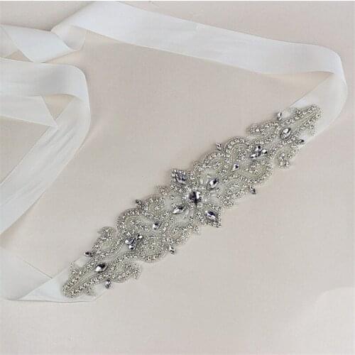 Real Photos Crystal Wedding Sash Shining Rhinestones Glass Crystal Bridal Belt Wedding Party Bridesmaid Sash Satin Bride Sash