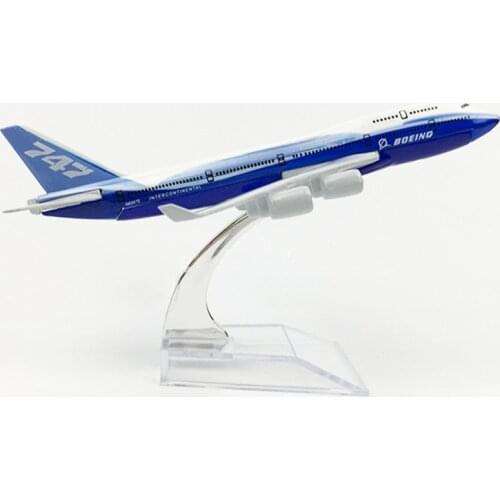 1/400 Scale Alloy Aircraft Boeing 747 Prototype 16cm Alloy Plane B747 Model Toys Children Kids Gift for Collection