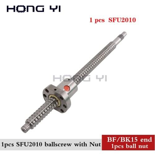Ballscrew SFU2010+ ball screw nut + End processing can Choose length for CNC parts Rolled Ballscrew