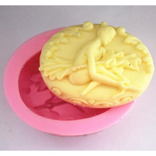 C187 silicone mold Ballet girl clay pottery mould silicone cake mold soap Mold kitchen tools