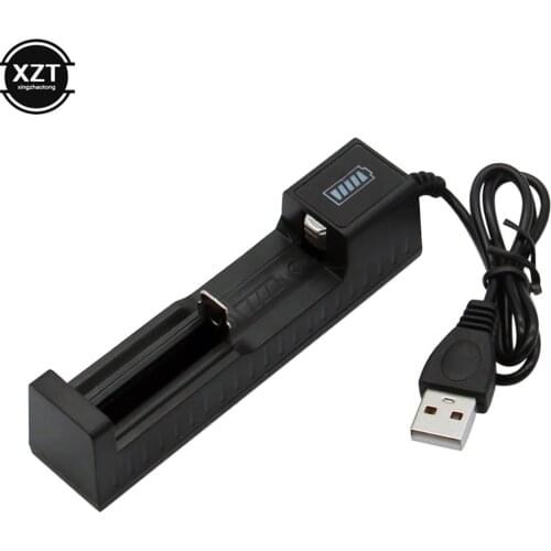 Universal 1x 2x slot Battery USB Charger Smart Charging for Rechargeable Batteries Li-ion 18650 26650 14500 17670 16340 10440