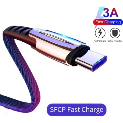 3A Fast Charging Type-C USB Cable For Xiaomi Poco M3 X3 NFC F3 F2 Pro Samsung Galaxy Note 20 S21 S20 FE Ultra Mobile Phones