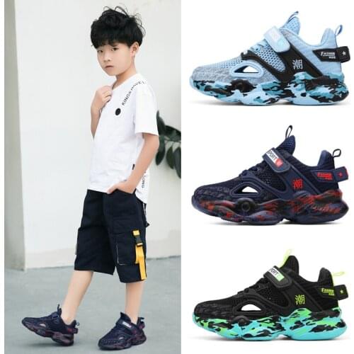 Spring Autumn Childrens Fashion Sports Shoes Boys Running Leisure Breathable Outdoor Girl Kids Shoes Lightweight Sneakers WO122