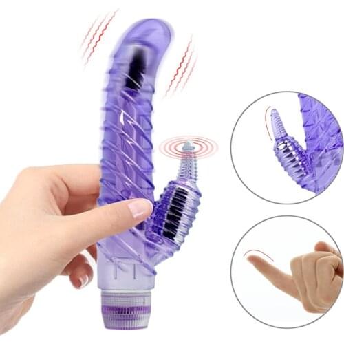 Rabbit Vibrator Multispeed G-spot Massager Clitoris Stimulator Transparent Sex Toys For Women Adults Masturbator Sex Products