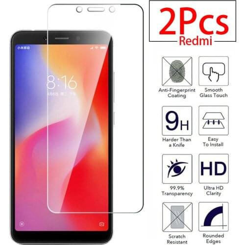 2Pcs/lot Tempered Glass on For Xiaomi Redmi 6A Screen Protector Redmi 6A protective glass redmi6a redmi6 a red mi6a glas film 9H
