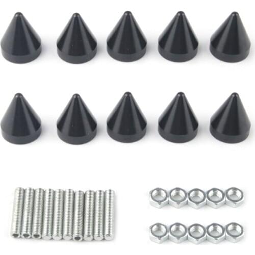 1 Set aluminium + iron Cuspate style Car License Plate Bolts Frame Screws