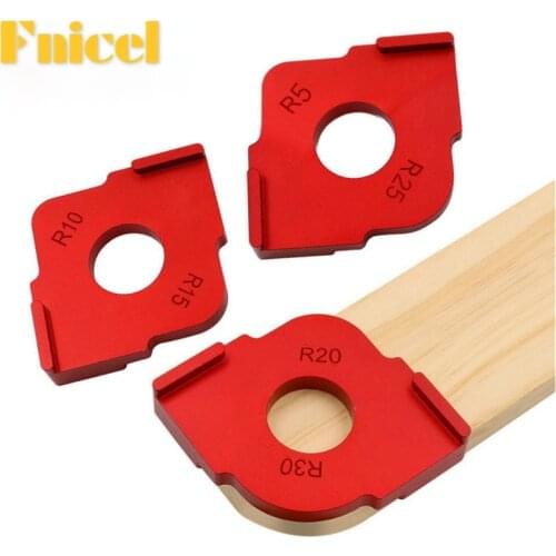 3pcs/set Woodworking Trimming Radius Jig Router Templates Aluminium Alloy Radius Corners R5 R10 R15 R20 R25 R30 Quick-Jig