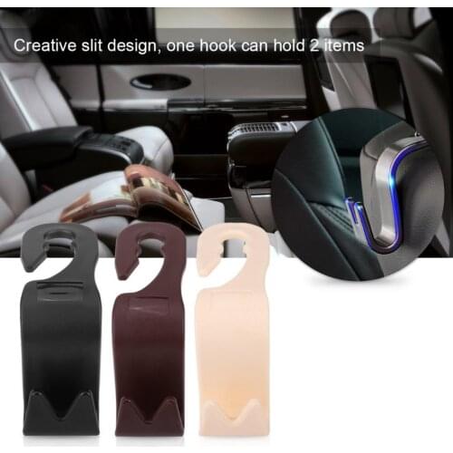 4pcs Car SUV Back Seat Headrest Hooks Storage Handbag Hanger Holder for Bag Purse Cloth Grocery Car Accessories Universal