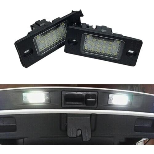 6500K 2x SMD CAN-bus White Led Number License Plate Light Lamp For Skoda Fabia MK1 6Y