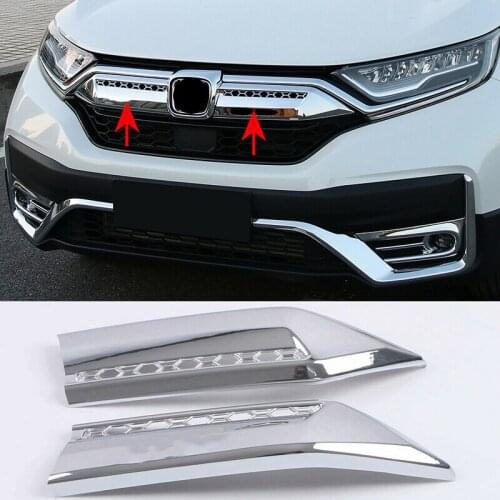 ABS Chrome Front grill Upper Moulding trim cover For Honda CRV CR-V 2020-2021 Car modification
