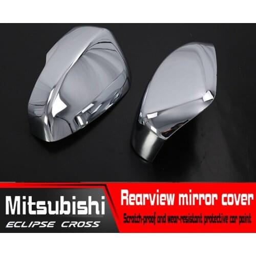 ABS Silver plating car accessories for Mitsubishi Eclipse cross Rearview Mirror Decorative Frame