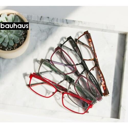 Bauhaus ultem Glasses Frame Men Women Square Prescription Eyeglasses Vintage Myopia Optical Frame Nerd Spectacles