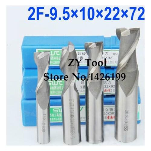 Free Shipping 5 pcs/set 9.5MM 2 Flute HSS & Aluminium End Mill Cutter CNC Bit Milling Machinery tools Cutting tools.Lathe Tool