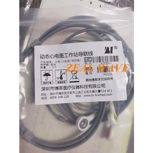 Boying Original Dynamic Electrocardiogram Lead Wire 12-lead 10-pole Double Cable American Standard