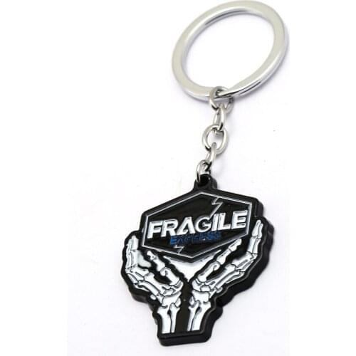 Game Death Stranding Keychain Men Metal FRAGILE Key Chain Women Car Key Ring llaveros para hombre Fashion Jewelry trinket