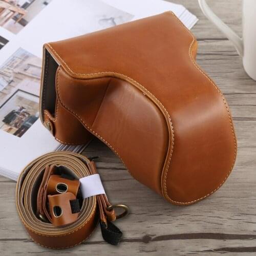 Puluz Retro Vintage Luxury Full Body PU Leather Digital Camera Bag Case With Strap for Fujifilm X-A5