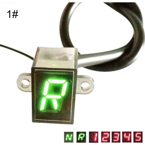 12V Universal Motorcycle Digital LED Gear Indicator Shift Lever Sensor Display