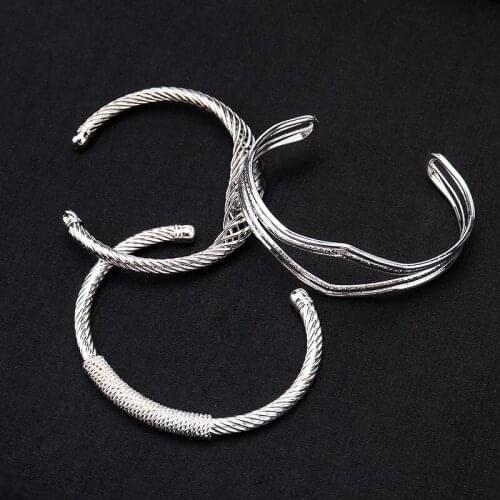 European and American Cross-Border Fashion Irregular Frosted Spiral Bracelet Personalized Hollow-Out Bracelet