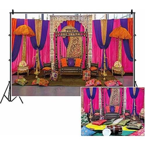 Wedding Backdrop Bohemian Style Ceremony Moroccan Theme Party Supplies Bridal Shower Banner Photography Background for Studio