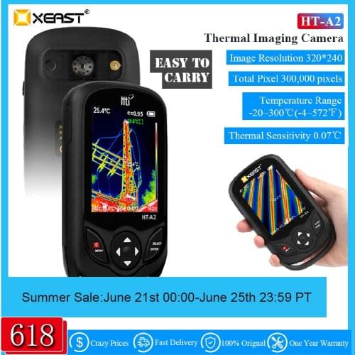 HT-A1/ HT-A2 TFT Display Screen Thermal Infrared Imager Camera Detector Temperature Meter Measuring Tools 100-240V 640*480 HT-A1