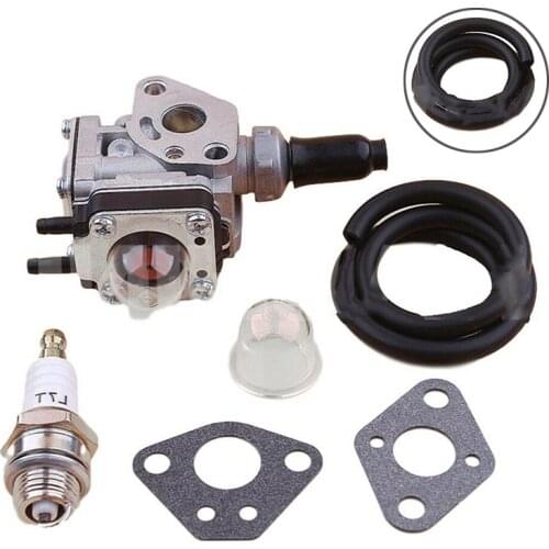 Carburetor Gasket Kits For Kawasaki TH43 TH48 TH48 KBH48A Trimmer Lawn Mower Carburetors Spark Plug Primer Bulb Carb Carburetors