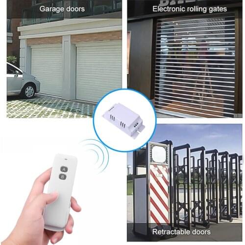 KEBIDU 220V 2CH RF Relay Receiver Module Switch With 2 Key 433Mhz Remote Control