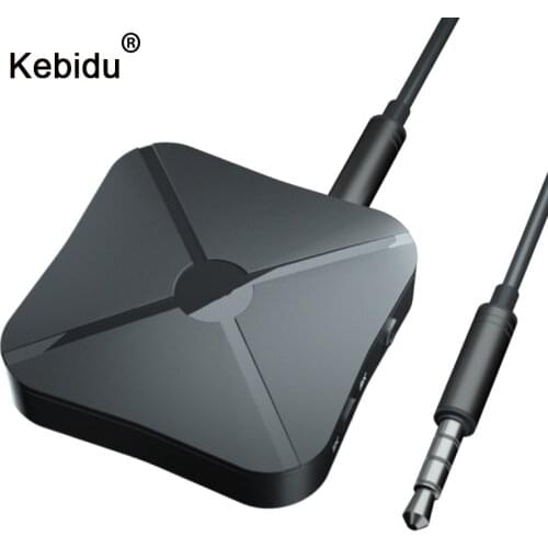 Kebidu Bluetooth Transmitter & Receiver Adapter 2 in1 Wireless Bluetooth 4.2 Audio Portable Audio Player Adapter Aux 3.5mm PK B6