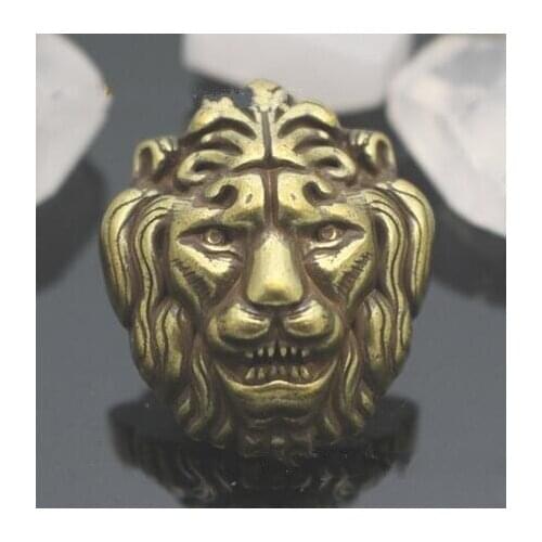 Chinese Pure Copper Lion Handicraft Leather Accessories, Luggage, Cloth And Wallet Button Wealth Animal Statue