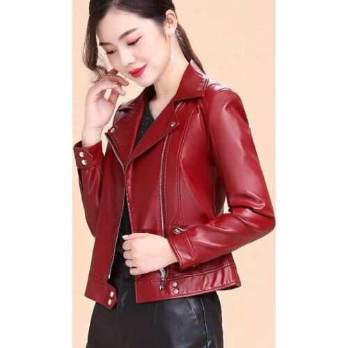 New Women Outerwear Genuine Leather Jackets Sheepskin Short Coats Motorcycle Windbreak Clothing Spring Autumn Female Jacket
