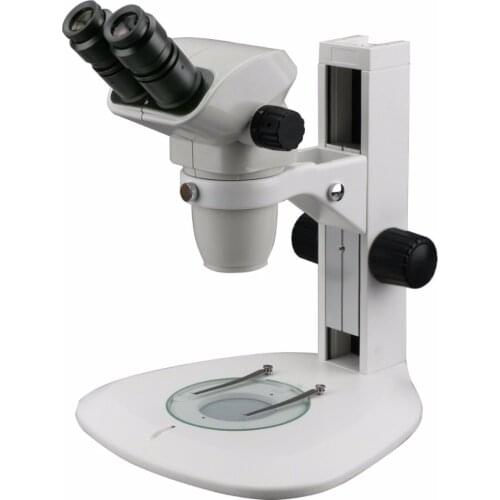 Parfocal Stereo Zoom Microscope--AmScope Supplies Ultimate 6.7x-45x Binocular Parfocal Stereo Zoom Microscope & Track Stand