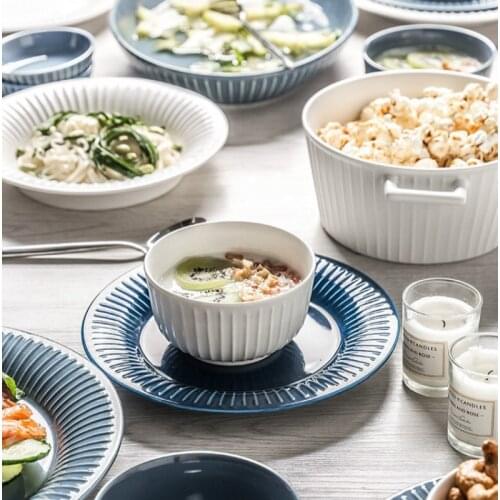 Dishes Nordic Set Ins Style Light Luxury Simple Creative Ceramic Tableware Ceramica Porcelana Dinner Plates Free Shipping