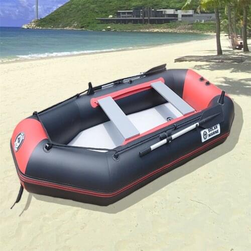 Solar Marine 3 M 4 Person PVC Inflatable Rowing Fishing Boat Kayak Wear-resistant Canoe Air Mat Floor with Oars and Pump