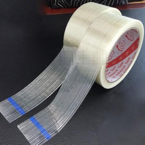 Custom Fiberglass Strip Single Side Sticky Self-adhesive Fiber Filament Package Tape 50m 5 - 60mm Traceless Transparent