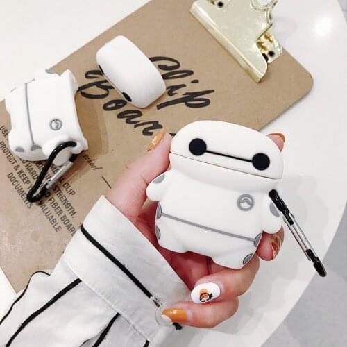 Original For Apple Airpods 1 2 Wireless Bluetooth Earphone Case Big white silicone ear shell For Apple AirPods New Cute Cover Bo