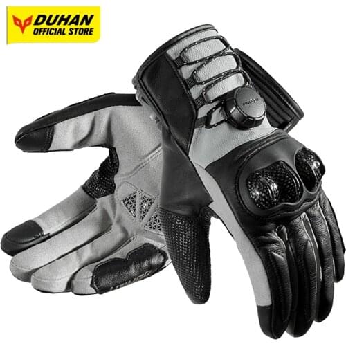 DUHAN Motorcycle Gloves Shockproof Moto Racing Accessories Easy To Take Off Anti-slip Cycling Gloves Touch Screen Breathable