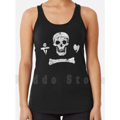 Pirate tank tops vest 100% Cotton Pirate Flag Jolly Roger Caribbean Pirates Plunder Swords Skulls Bones Treasure