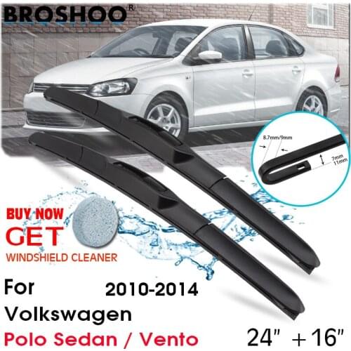 Car Wiper Blade Window Windscreen Windshield Wipers Blades Auto Accessories For Volkswagen Polo Sedan / Vento 24"+16" 2010-2014