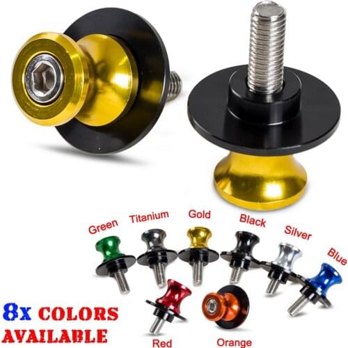 M8 8mm Swingarm Spools Slider For Honda CBR 600RR 1000RR 600 F2 F3 F4 F4i For Kawasaki Z800 ZX6R ZX10R For Suzuki GSXR 750 1000