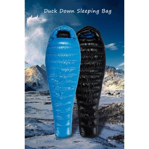 AEGISMAX Winter Camping Professional Ultralight Mummy 90% Duck Down Sleeping Bag Can connect double sleeping bag D Series