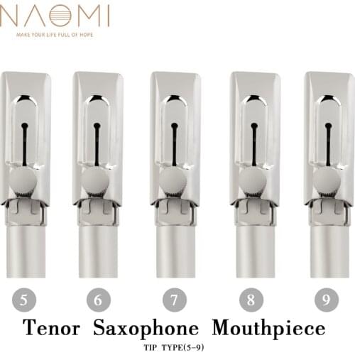 NAOMI Tenor Saxophone Mouthpiece Metal Cap Ligature Sliver Plated W/ Nice Sound