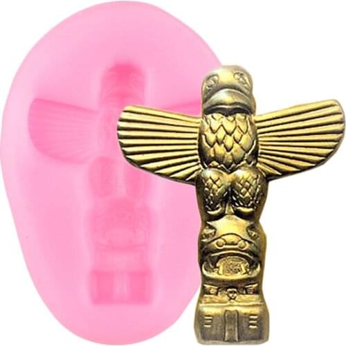 Totem Pole Silicone Molds Cupcake Topper Fondant Cake Decorating Tools Jewelry Resin Clay Mold Candy Chocolate Gumpaste Mould