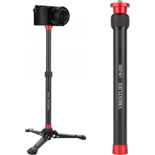 Tripod leg VBESTLIFE LR-252 Aluminum Alloy Desktop Tripod Extension Rod 2 Sections tripod feet Desktop Tripod Extension Rod