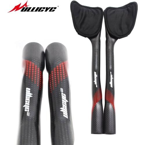 Ullicyc Little Red Dot External Logo Gloss Sticker Road Bike TT Rest Handlebar 3K Matte Carbon TT/rest Handlebar Bicycle Parts